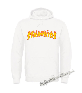 STRAY KIDS - Logo Flame - biela pánska mikina