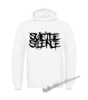 SUICIDE SILENCE - Black Logo - biela pánska mikina
