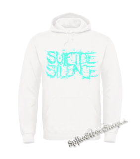 SUICIDE SILENCE - Turquoise Logo - biela pánska mikina
