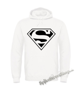 SUPERMAN - Logo - biela pánska mikina