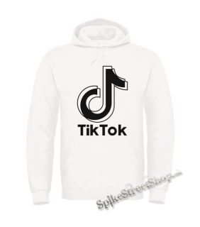 TIK TOK - Double Logo - biela pánska mikina