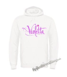 VIOLETTA - Logo - biela pánska mikina