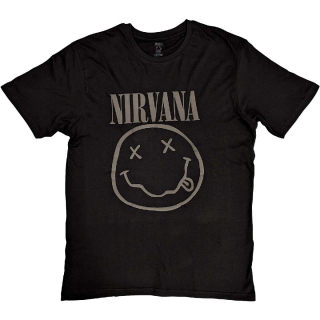 NIRVANA - Black Smiley HiBuild - čierne pánske tričko