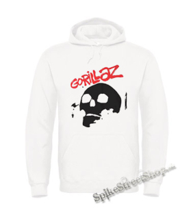 Biela detská mikina GORILLAZ - Skull