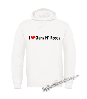 Biela detská mikina I LOVE GUNS N ROSES - Motive 2