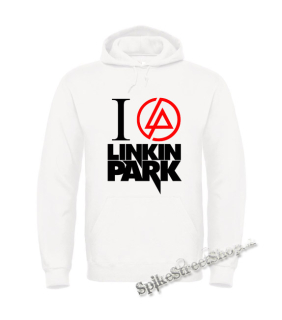 Biela detská mikina I LOVE LINKIN PARK - Crest Motive