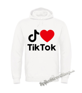 Biela detská mikina I LOVE TIK TOK