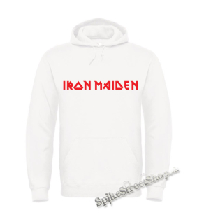 Biela detská mikina IRON MAIDEN - Red Logo