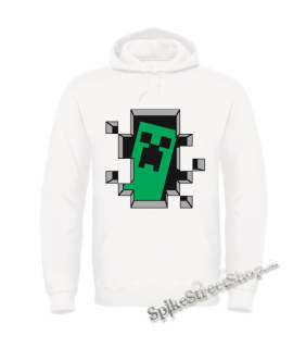 Biela detská mikina MINECRAFT - Hello I'm Creeper