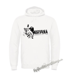 Biela detská mikina NIRVANA - Kurt Cobain