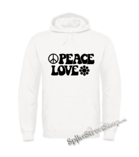 Biela detská mikina PEACE LOVE