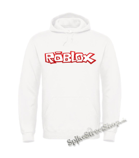 Biela detská mikina ROBLOX - Logo Red White