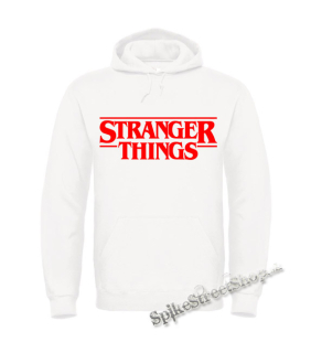 Biela detská mikina STRANGER THINGS - Logo Red