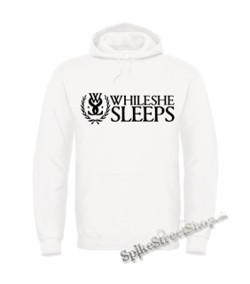 Biela detská mikina WHILE SHE SLEEPS - Logo