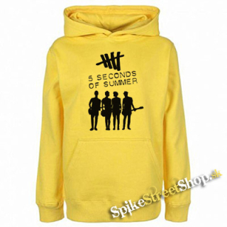 5 SECONDS OF SUMMER - Logo & Band - žltá detská mikina