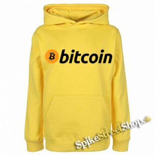 BITCOIN - Logo - žltá detská mikina