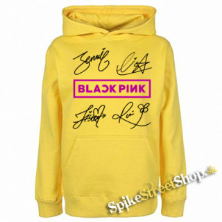 BLACKPINK - Logo & Signature - žltá detská mikina