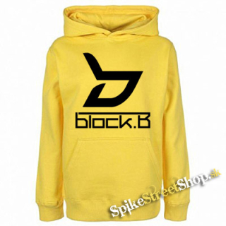 BLOCK B - Logo - žltá detská mikina