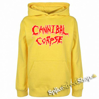 CANNIBAL CORPSE - Old School Bloody Logo - žltá detská mikina