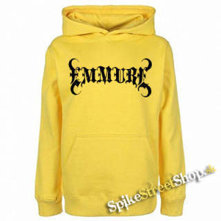 EMMURE - Logo - žltá detská mikina