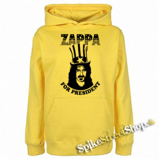 FRANK ZAPPA - For President - žltá detská mikina