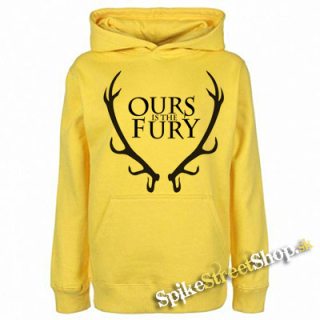 GAME OF THRONES - OURS IS THE FURY - Logo - žltá detská mikina