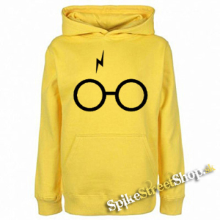 HARRY POTTER - Glasses Crest - žltá detská mikina