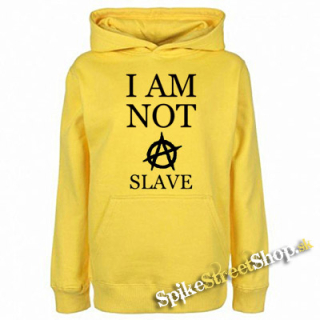 I AM NOT A SLAVE - žltá detská mikina