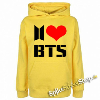 I LOVE BTS - Motive 1 - žltá detská mikina