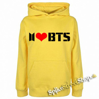 I LOVE BTS - Motive 2 - žltá detská mikina