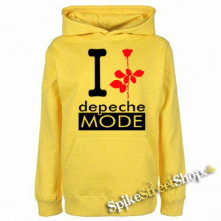 I LOVE DEPECHE MODE - žltá detská mikina