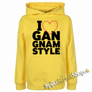 I LOVE GANGNAM STYLE - žltá detská mikina