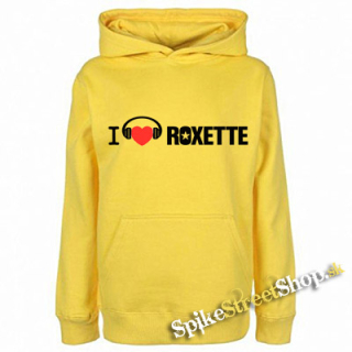 I LOVE ROXETTE - Motive 2 - žltá detská mikina
