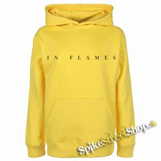 IN FLAMES - Plan Logo - žltá detská mikina