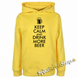 KEEP CALM AND DRINK - žltá detská mikina