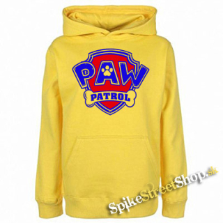 LABKOVÁ PATROLA - PAW PATROL - Logo - žltá detská mikina