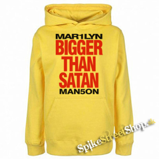 MARILYN MANSON - Bigger Than Satan - žltá detská mikina