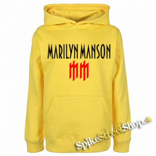 MARILYN MANSON - Logo Crest - žltá detská mikina