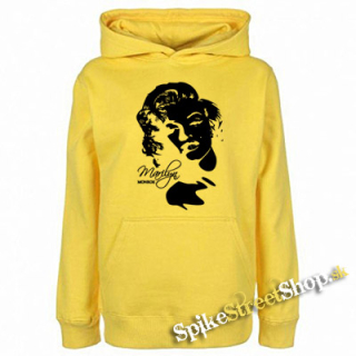 MARILYN MONROE - Portrait - žltá detská mikina