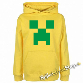 MINECRAFT - Green Creeper - žltá detská mikina