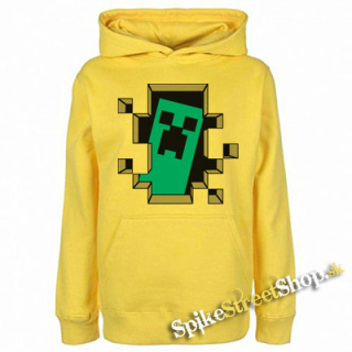 MINECRAFT - Hello I'm Creeper - žltá detská mikina