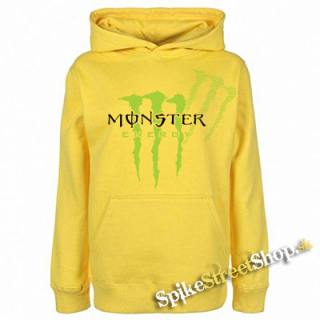 MONSTER ENERGY - Logo Honey Bee - žltá detská mikina