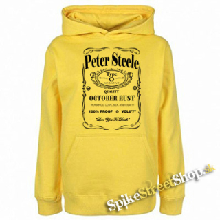 PETER STEELE - Jack Daniels Crest - žltá detská mikina
