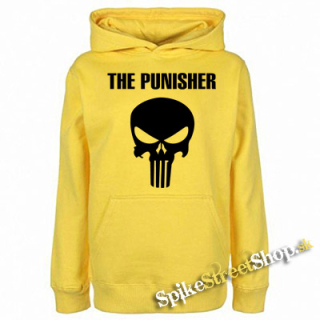 PUNISHER - Logo & Lebka - žltá detská mikina