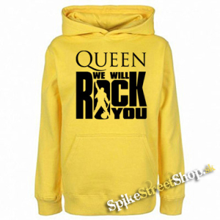 QUEEN - We Will Rock You - žltá detská mikina