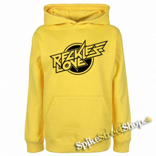 RECKLESS LOVE - Logo - žltá detská mikina