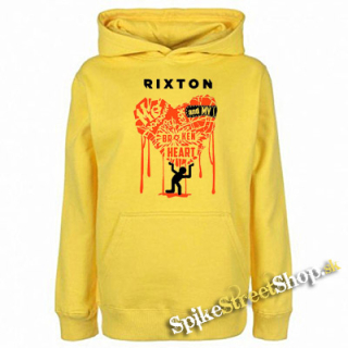 RIXTON - Me And My Broken Heart - žltá detská mikina