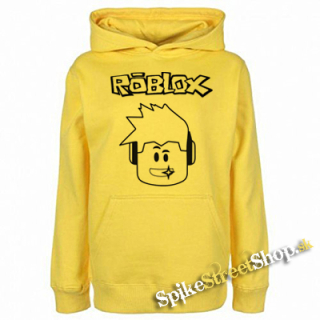 ROBLOX - Logo & Skin Face - žltá detská mikina