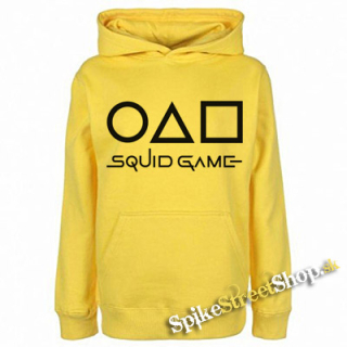 SQUID GAME - Logo & Icons - žltá detská mikina