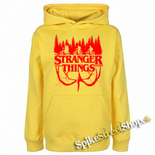 STRANGER THINGS - Logo Flip - žltá detská mikina